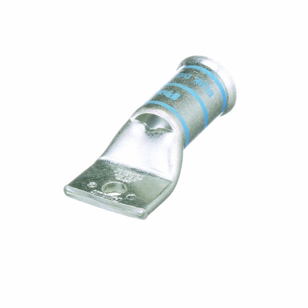 One-Hole Compression Lug, Standard Barrel, Copper, Blue